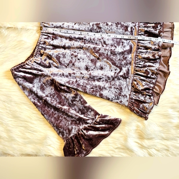 Anthropologie Sanctuary Julia Crushed Velvet Top Bell/Flare Sleeves Pink - Picture 6 of 13